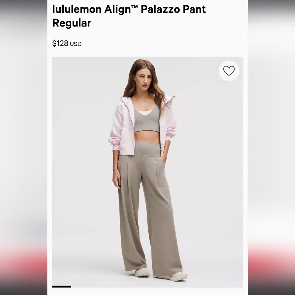 Lululemon Palazzo Gray Pants Petite